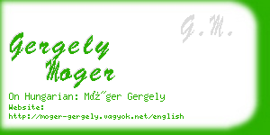 gergely moger business card